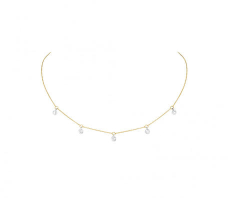 ORIGINE necklace in yellow gold 5 bezels