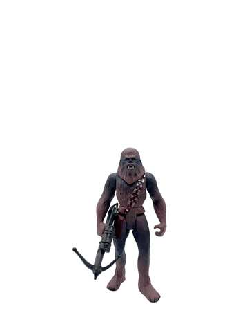 Star Wars POTF Chewbacca with Bowcaster and Heavy Blaster Rifle Green Card