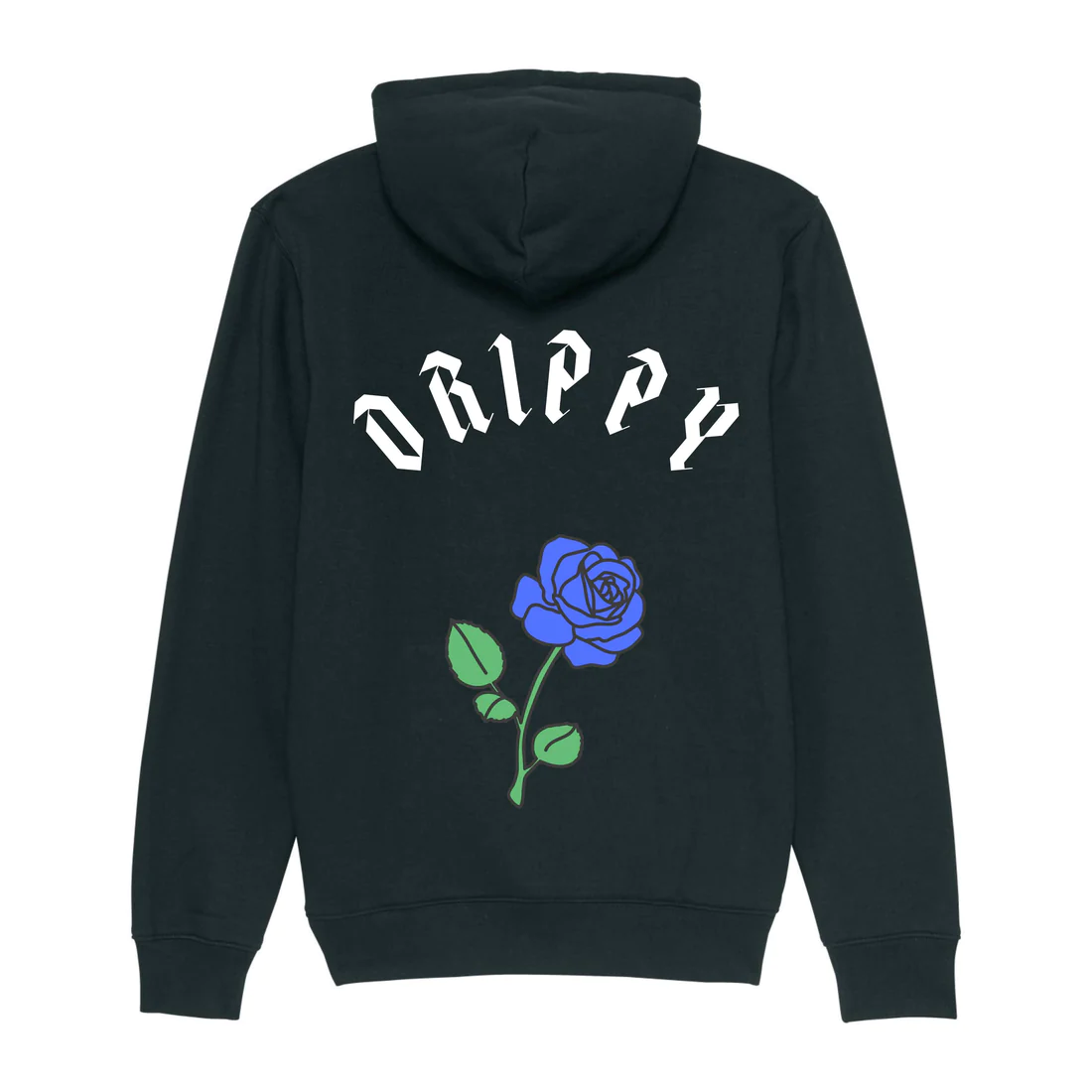 Blue Rose Hoodie (Black)