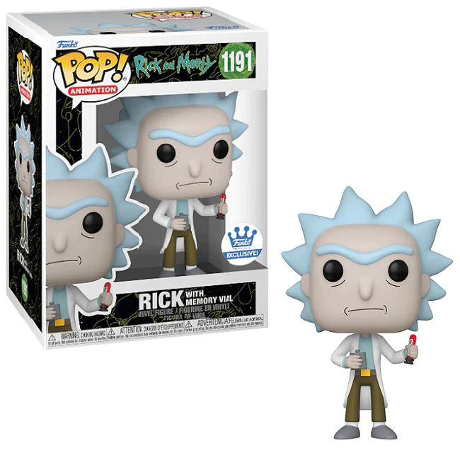 Funko Pop! Animation Rick and Morty - Rick with Memory Vial #1191 Funko Shop Exclusive
