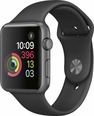 Brand New Sealed Apple Watch Series 1 42mm Stainless Steel Case Black Sport Band