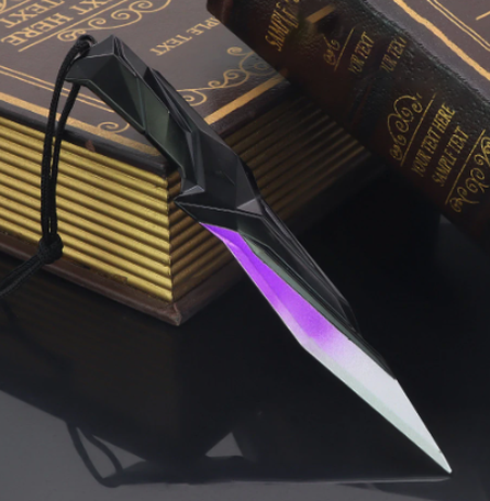 18CM Valorant Singularity Knife with Leather Sheath Zinc 