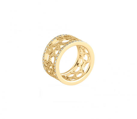 Constellation ring in yellow gold  