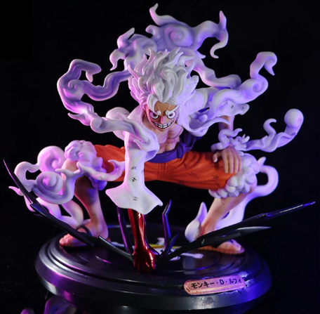  Monkey D Luffy Gear 5 Anime Figure Sun God Nikka 20cm
