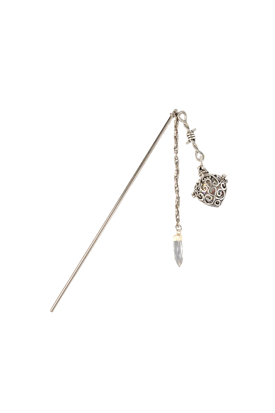 SIREN CRYSTAL LOCKET HAIR PIN