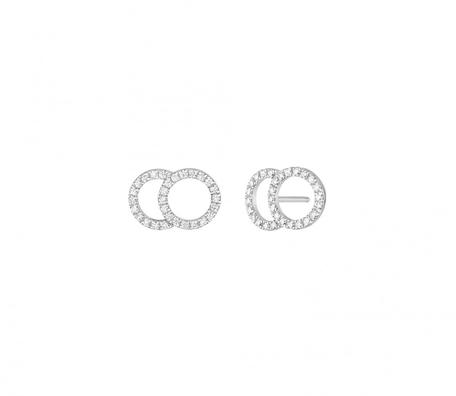 CELESTE stud earrings in white gold