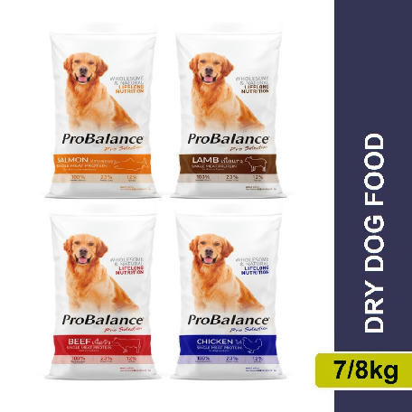 ProBalance Single Source Meat Dry Kibble Dog Food 7/8kg (Chicken, Lamb, Salmon) No Ratings Yet 0 Sold