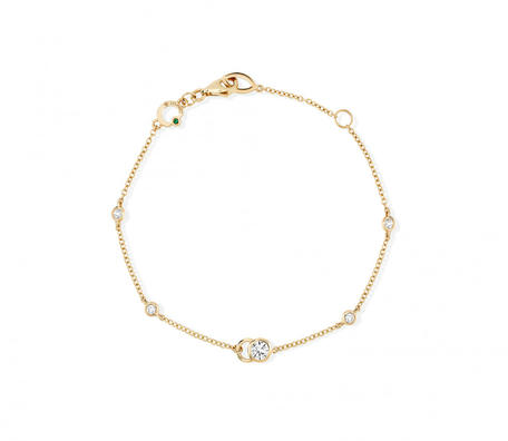 CO chain bracelet in yellow gold