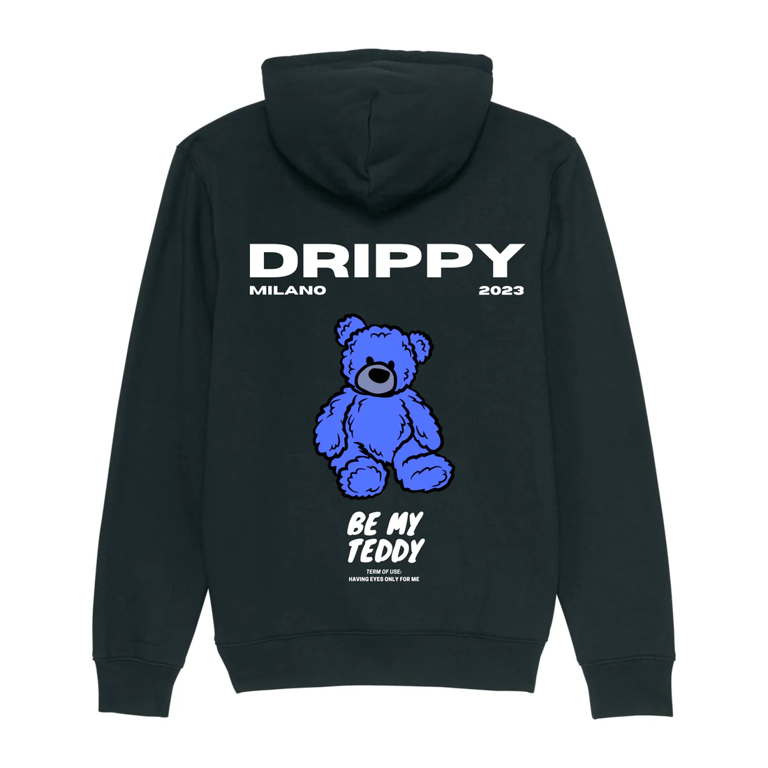 Blue Teddy Hoodie (Black)
