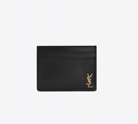 100% Brand new YSL Tiny Cassandre credit card case in Shiny Leather 
