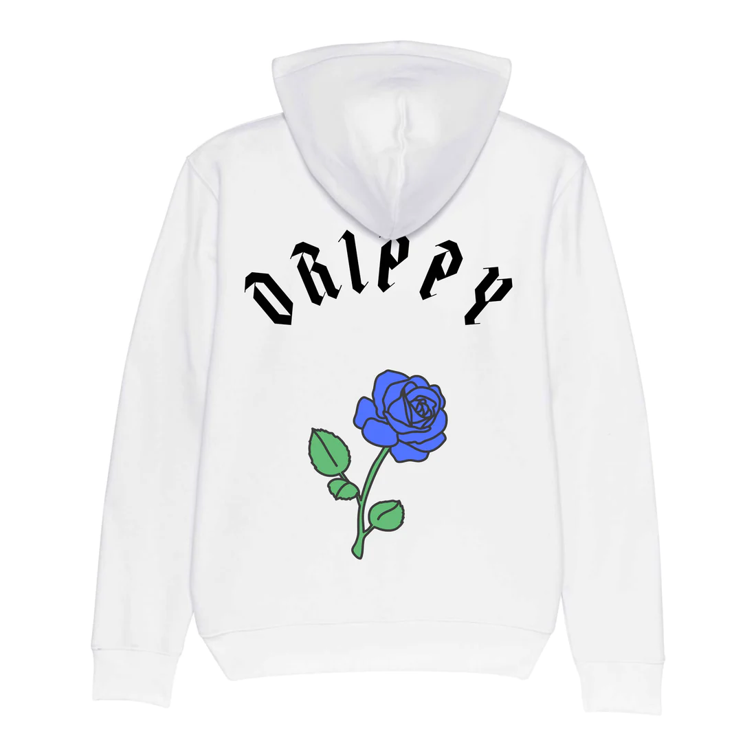 Blue Rose Hoodie (White)