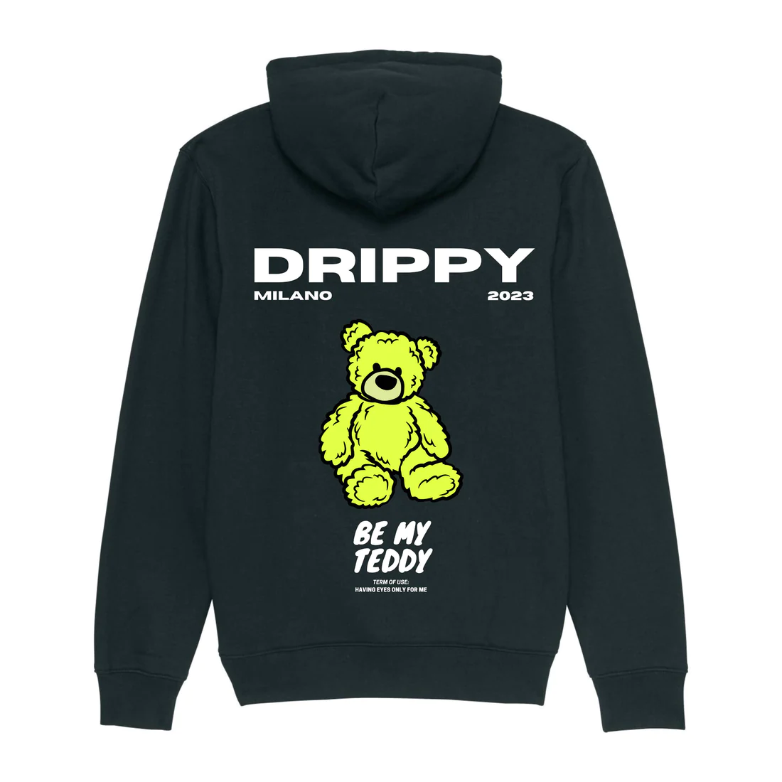 Yellow Teddy Hoodie (Black)