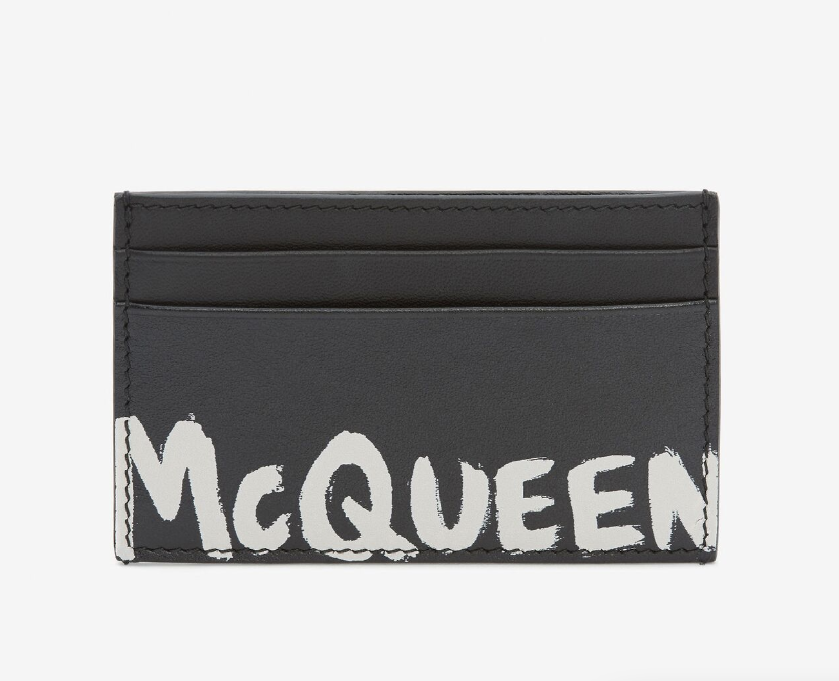 100% Brand new McQueen Graffiti Card Holder in Black/White 