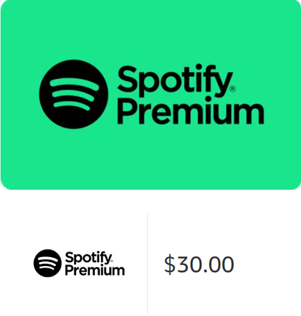 Spotify Premium Gift Card (3-month-subscription)