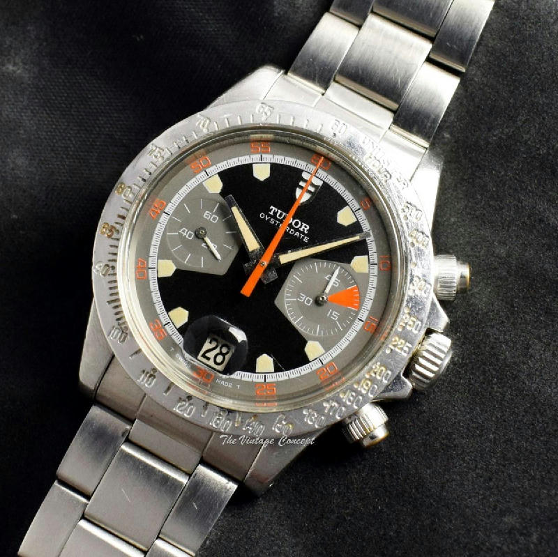 Tudor Monte Carlo Oysterdate Black Homeplate Dial 7032 w Service Records from 1971 7032 OT1263