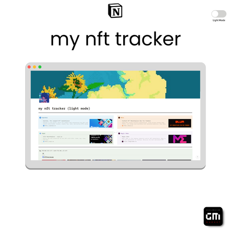 Notion my nft tracker light mode