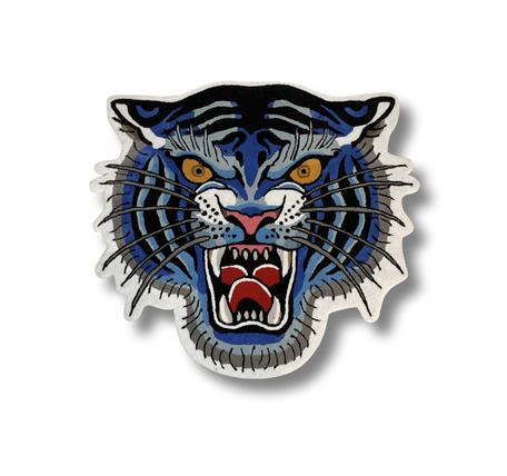 Blue Tiger Head Rug
