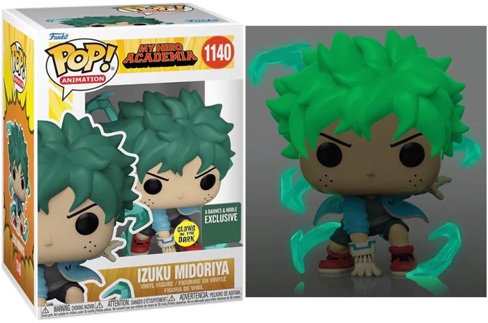 Funko Pop! Animation My Hero Academia - Deku w/ Gloves (Glow) #1140 Barnes and Noble Exclusive